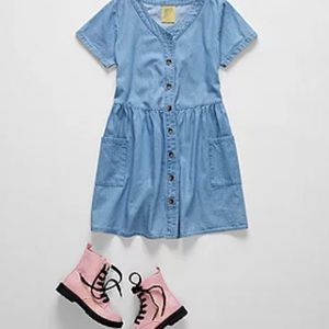 Thereabouts Little & Big Girls Short Sleeve Shirt Dress